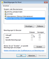 Berechtigung Berechtigung