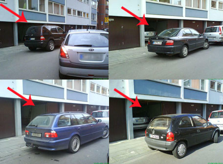 Garage zugeparkt Garage zugeparkt
