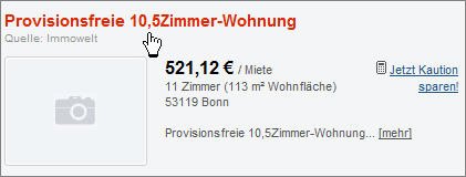 Wohnungsinserat Wohnungsinserat